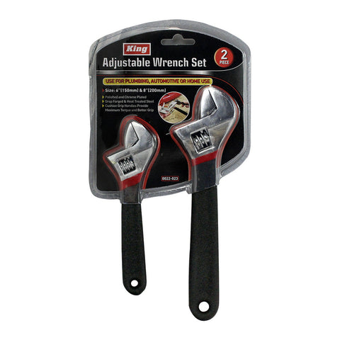 2 PC ADJUSTABLE WRENCH SET