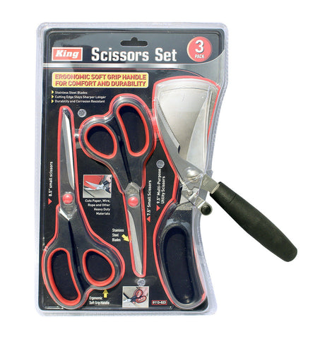 3 PACK SCISSORS SET