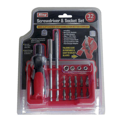 32 PC SCREWDRIVER & SOCKET SET