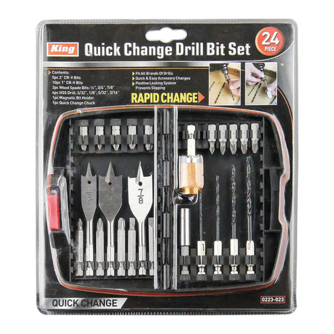 24 PC QUICK CHANGE DRILL SET