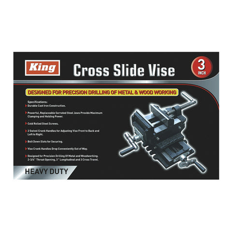 3" CROSS SLIDE VISE, KING COLOR BOX