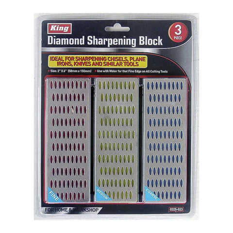 3 PC DIAMOND SHARPENING BLOCK SET, KING D/B