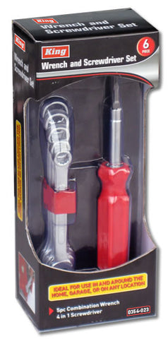 6 PC WRENCH & SCREWDRIVER SET