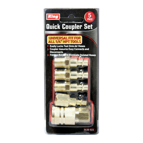 5 PC QUICK COUPLER SET, KING B/C