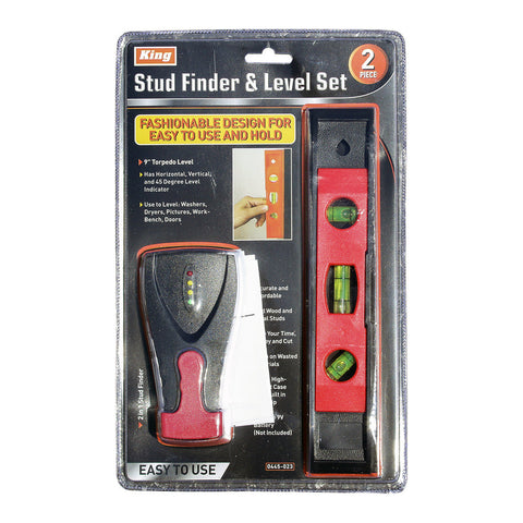 2 PC STUD FINDER & LEVEL SET