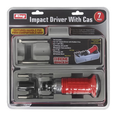 7 PC IMPACT DRIVER WITH CASE SET