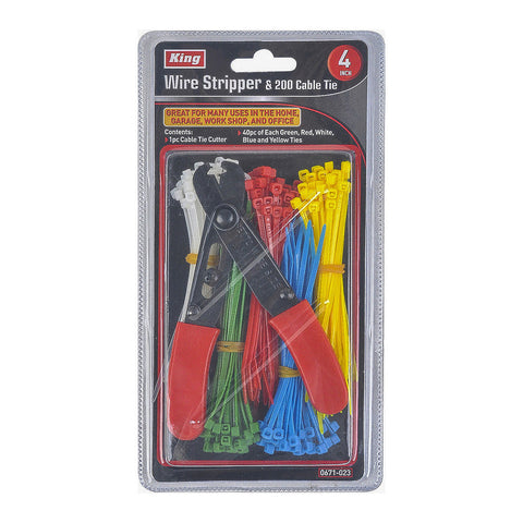 4" WIRE STRIPER & 200 CABLE TIE, D/B