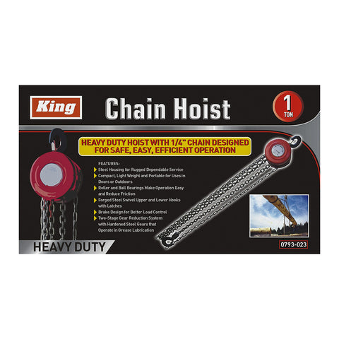 1 TON 3M CHAIN HOIST, C/B