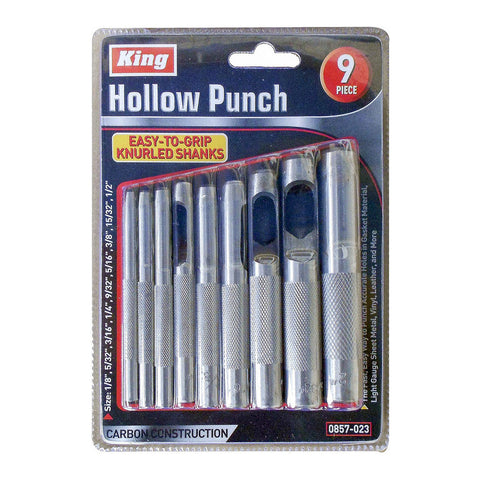 9 PC HOLLOW PUNCH SET, KING D/B