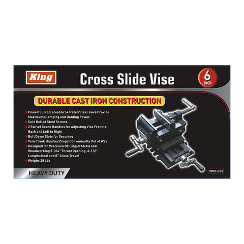 6" CROSS FEED VISE, KING COLOR BOX