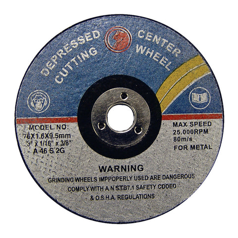 3" DEPRESSED CENTER CUTTING WHEEL