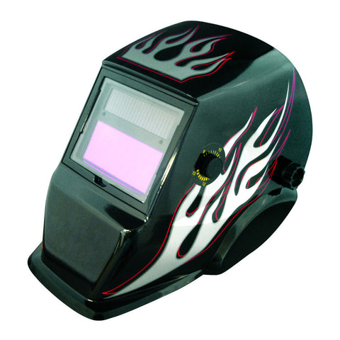 AUTO DARKENING WELDING HELMET, FLAME BLACK