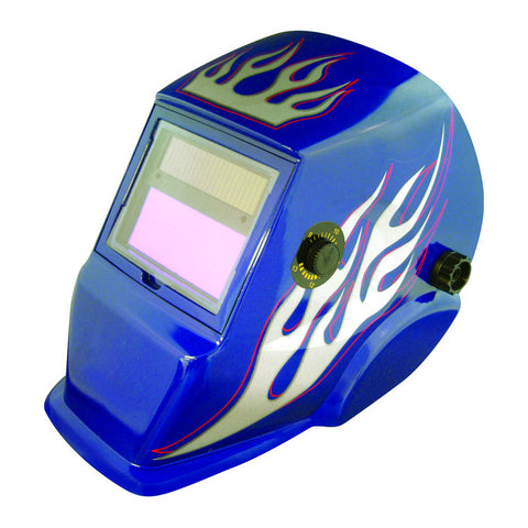 AUTO DARKENING WELDING HELMET, FLAME BLUE