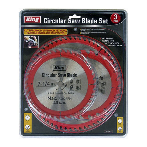 3 PC CIRCULAR SAW BLADE SET