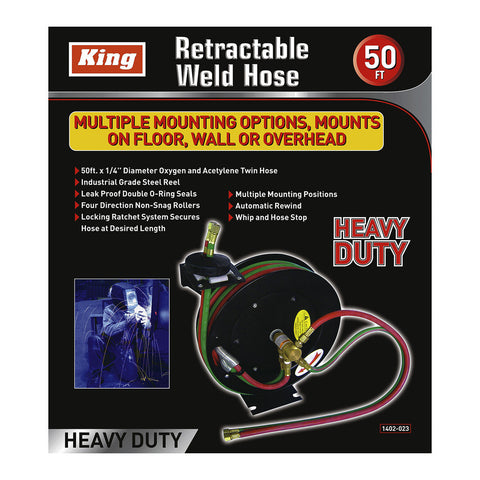 50' X 1/4" RETRACTABLE WELDING HOSE