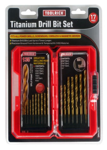 17 PC TITANIUM DRILL BIT SET