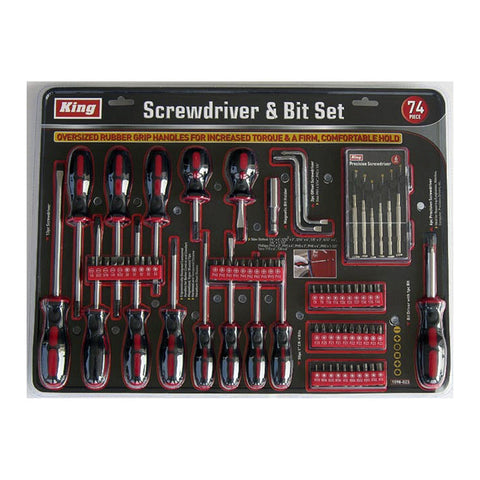 74 PC SCREWDRIVER & BIT SET