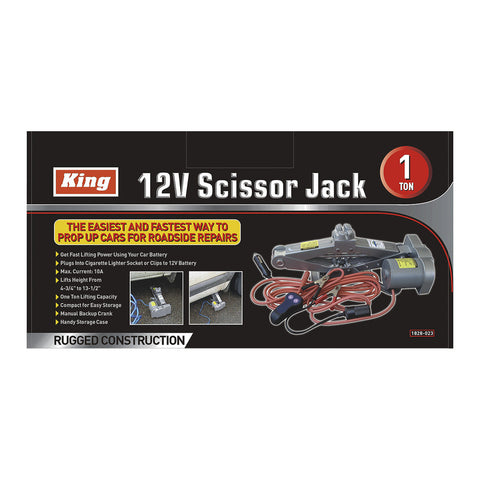 12V 1 TON ELECTRICAL SCISSOR JACK, COLOR SLEEVE