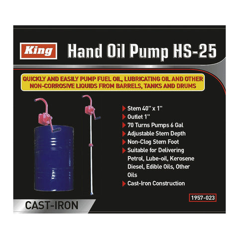 HS-25 HAND OIL PUMP, KING COLOR BOX