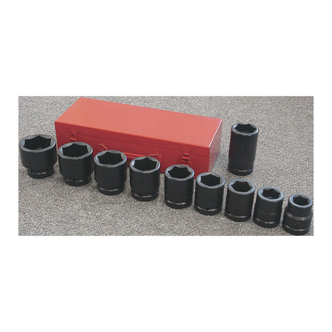 11 PC 1" DRIVE IMPACT SOCKET SET, SHALLOW, SAE