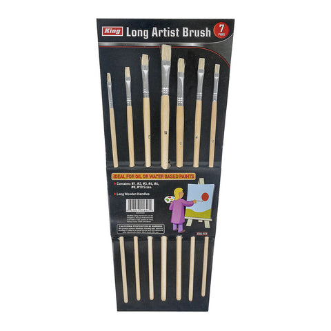 7 PC LONG ARTIST BRUSH SET