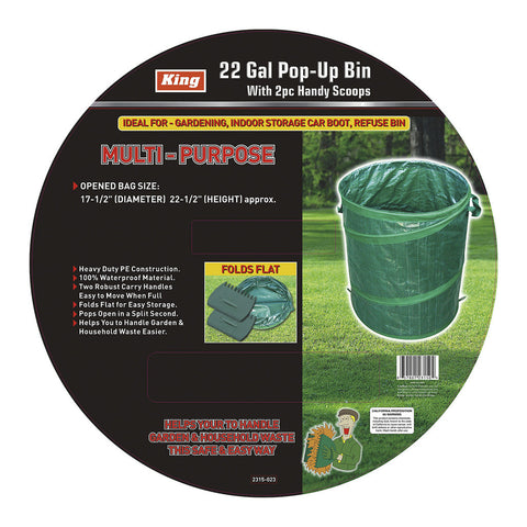 22 GAL POP-UP BIN W/ 2 PC HANDY SCOOPS