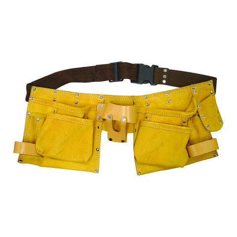 11 POCKETS LEATHER TOOL BELT