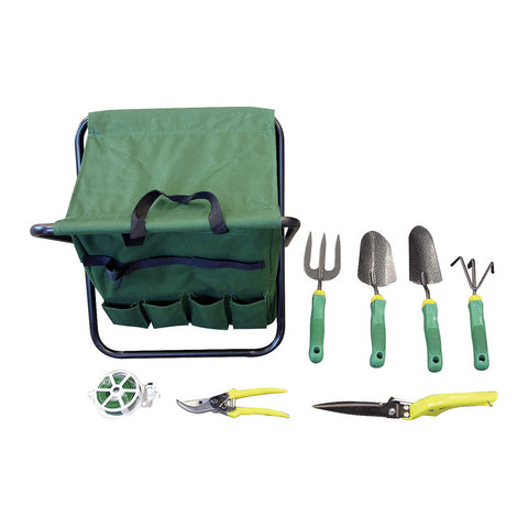 GARDENING TOOL SET W/ CHAIR