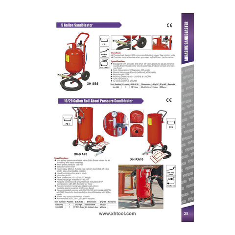 20 GAL ROLL-ABOUT PRESSURE SANDBLASTER