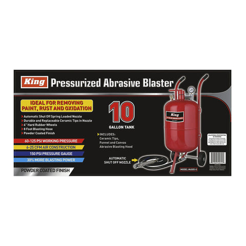 10 GAL PRESSURIZED ABRASIVE BLASTER